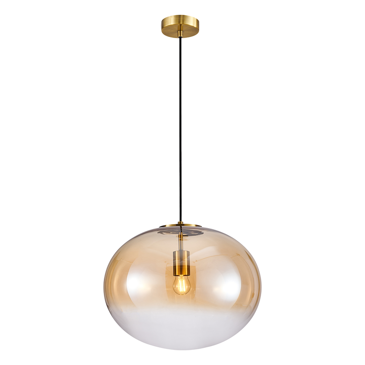 Brande Amber Glass Pendant Light