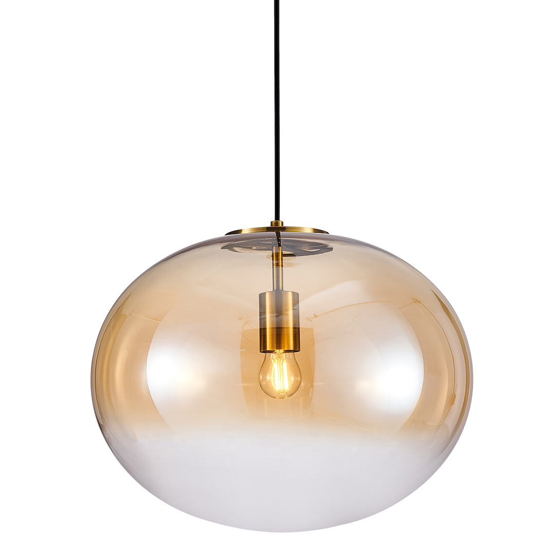 Brande Amber Glass Pendant Light