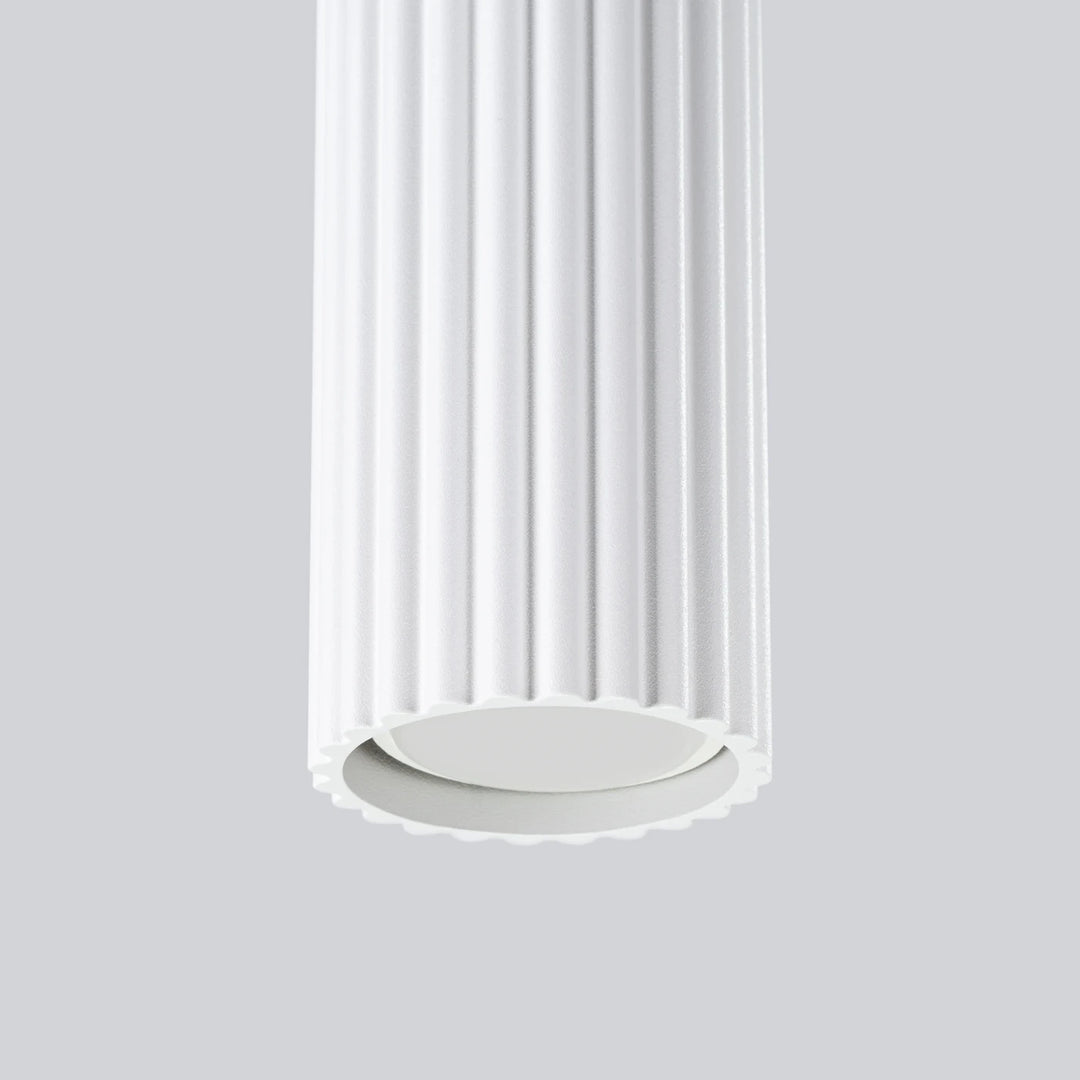 Nelson Ribbed Single Pendant – Slim Metal Tube Light
