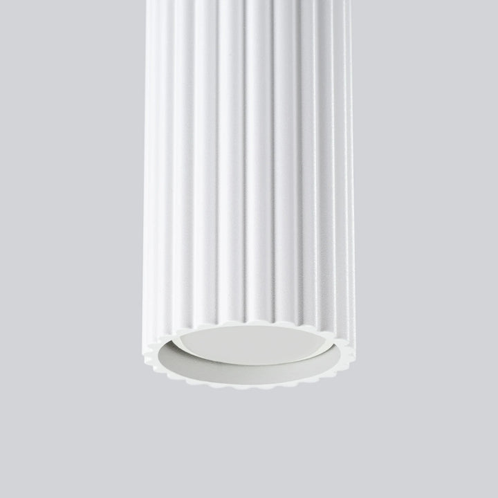 Nelson Ribbed Single Pendant – Slim Metal Tube Light