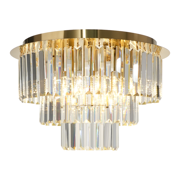 Europa Lighting Fermo Gold Crystal Flush