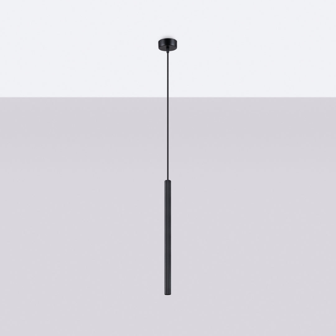 Argentia Ribbed Tube Pendant Light