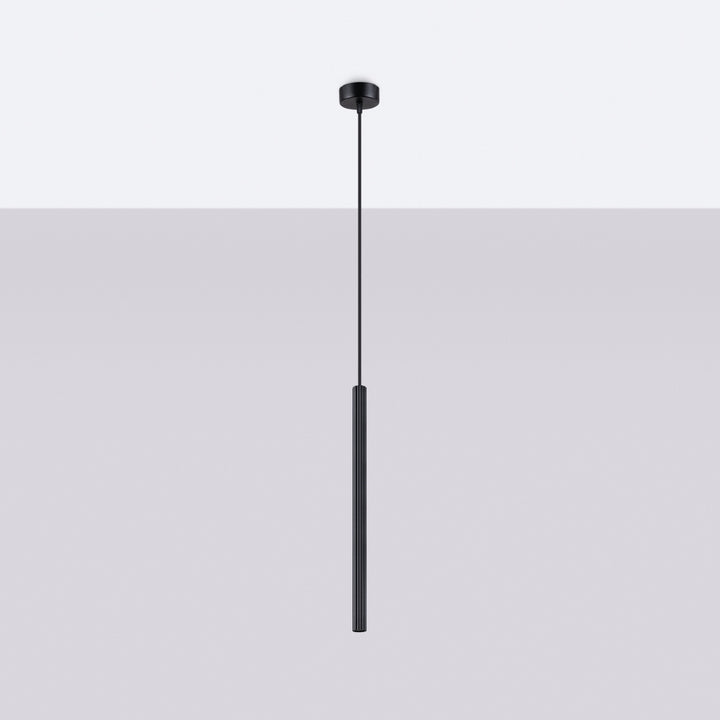 Argentia Ribbed Tube Pendant Light