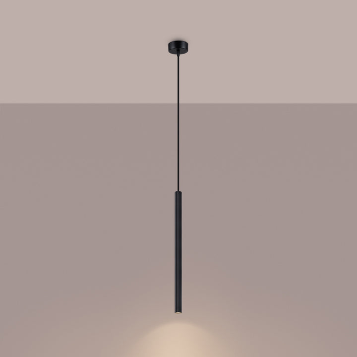 Argentia Ribbed Tube Pendant Light