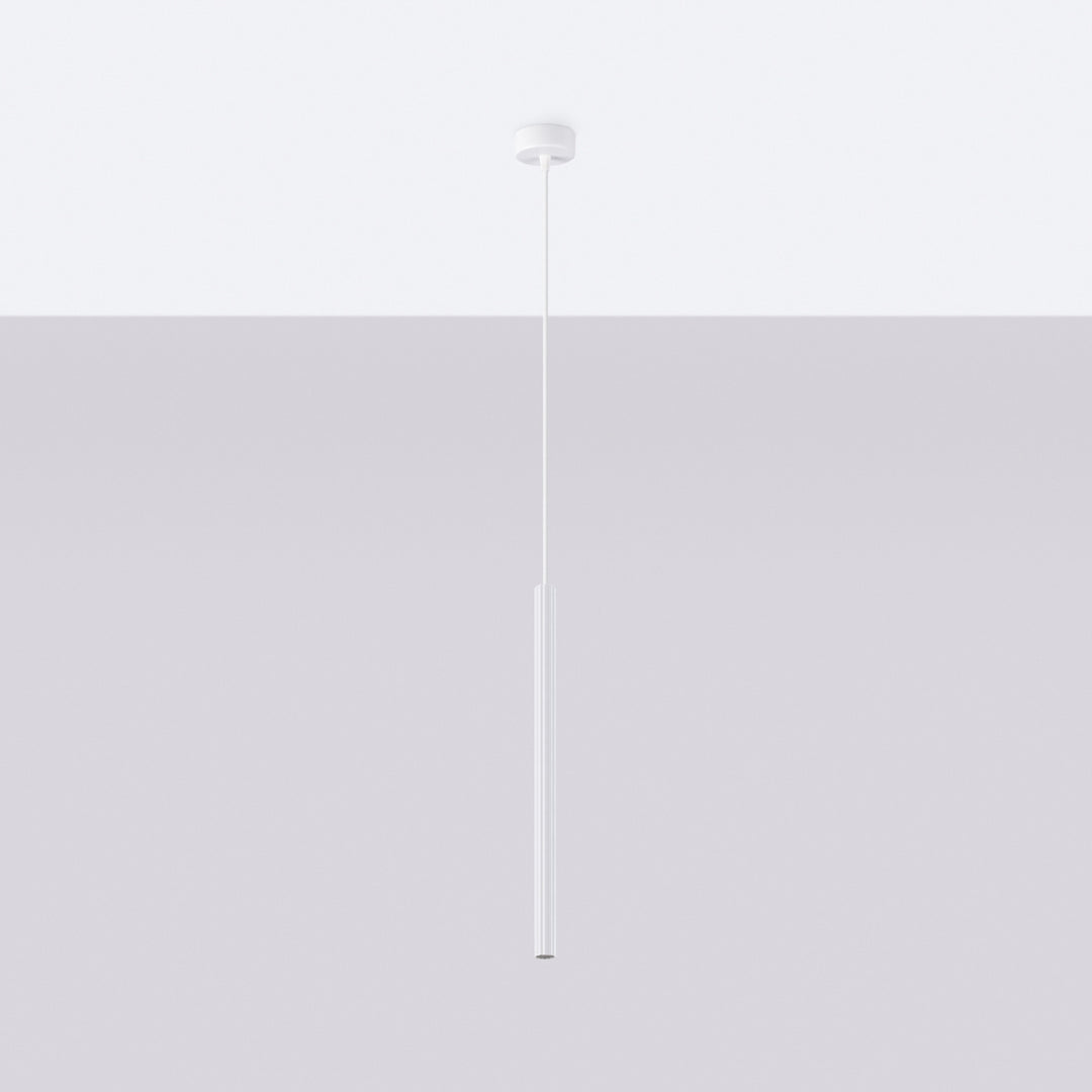 Argentia Ribbed Tube Pendant Light
