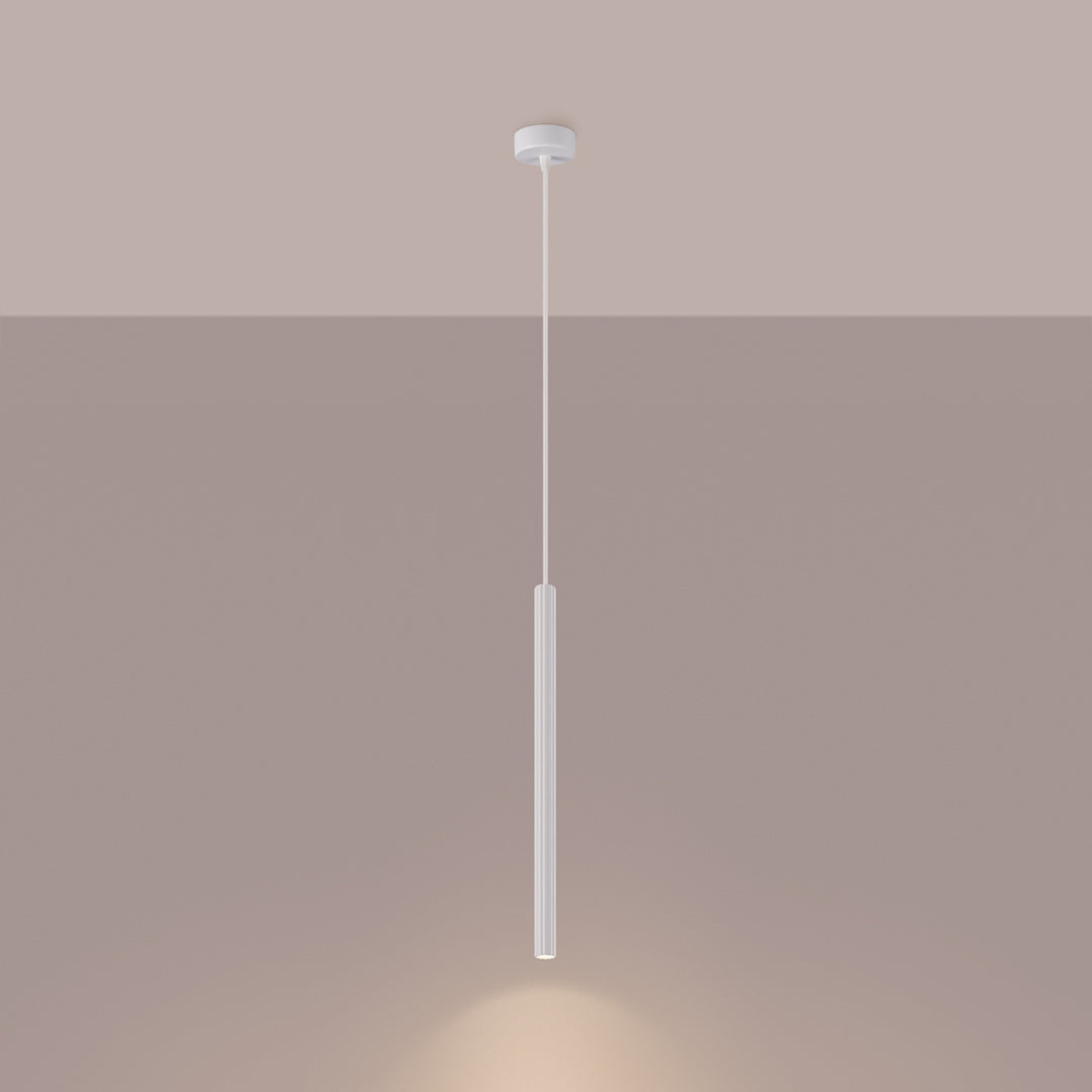 Argentia Ribbed Tube Pendant Light