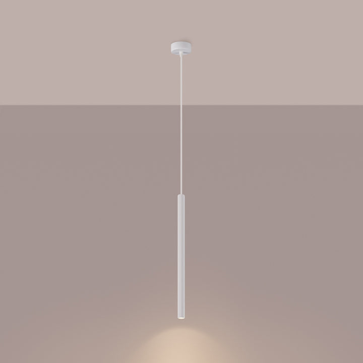 Argentia Ribbed Tube Pendant Light