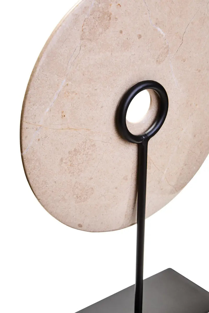 Cream Marble Ring On Stand - 3 SIZES