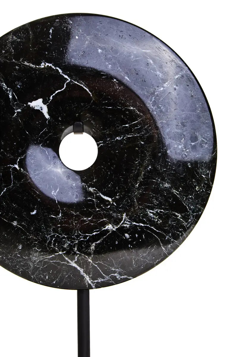 Black Marble Ring On Stand - 2 SIZES