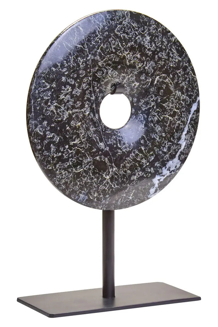 Black Marble Ring On Stand - 2 SIZES