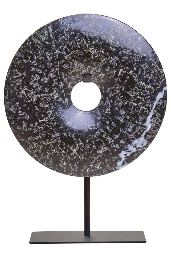 Black Marble Ring On Stand - 2 SIZES