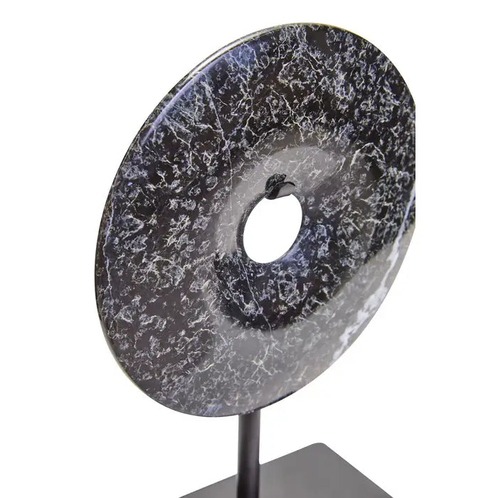Black Marble Ring On Stand - 2 SIZES