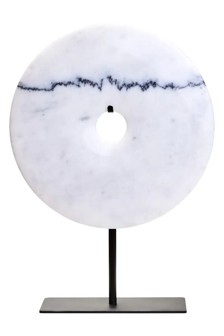 White Marble Ring On Stand - 3 SIZES