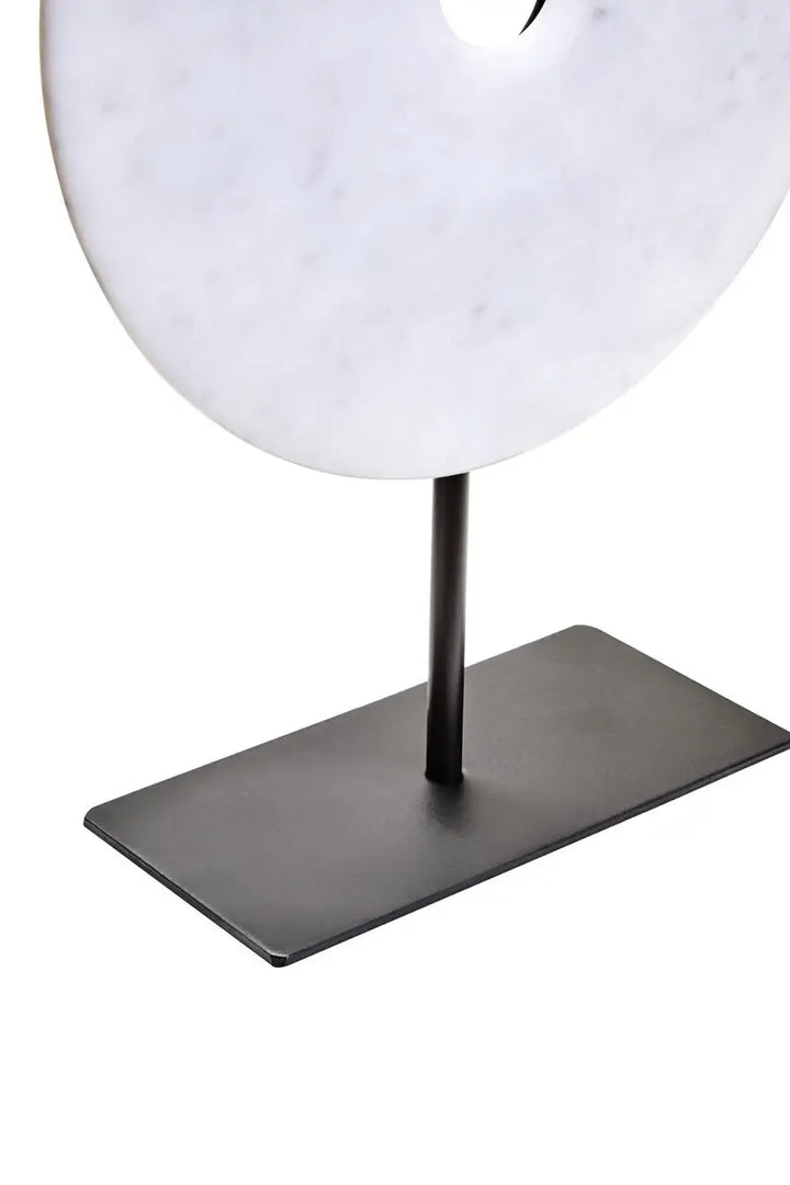 White Marble Ring On Stand - 3 SIZES