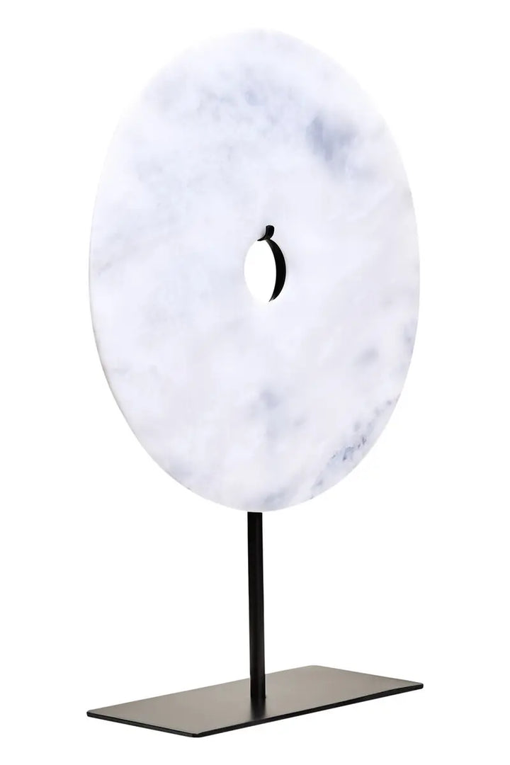 White Marble Ring On Stand - 3 SIZES