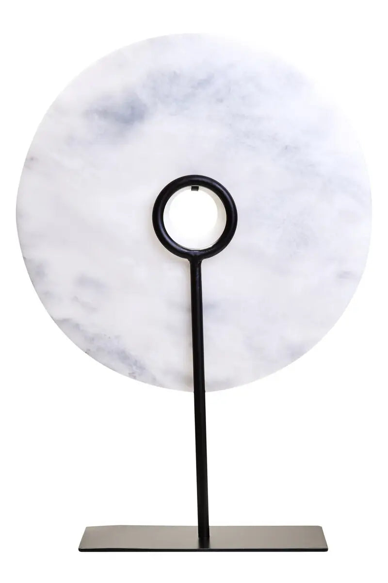 White Marble Ring On Stand - 3 SIZES