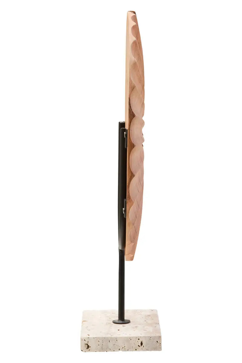 Natural Wooden Sculpture On Stand
