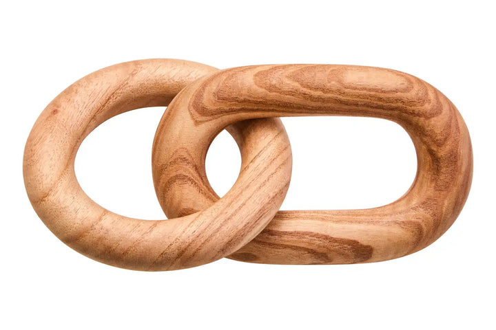 Wooden Chain Link Sculpture - 3 COLOURS