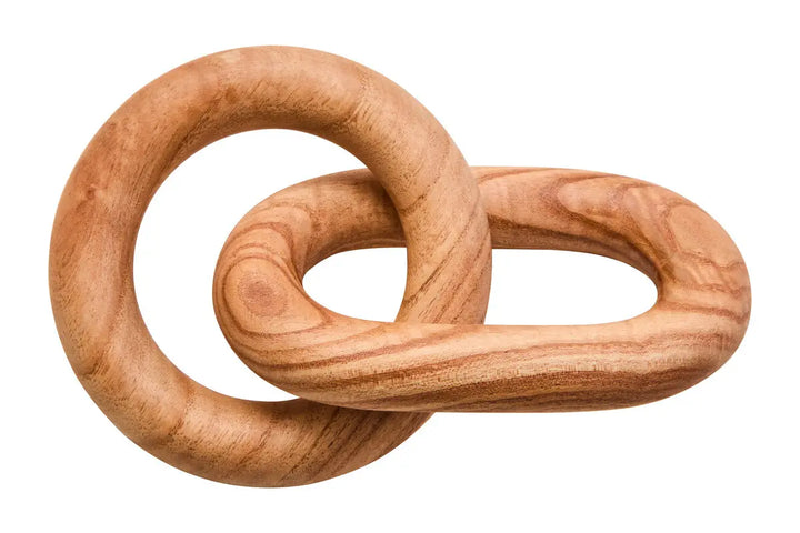 Wooden Chain Link Sculpture - 3 COLOURS