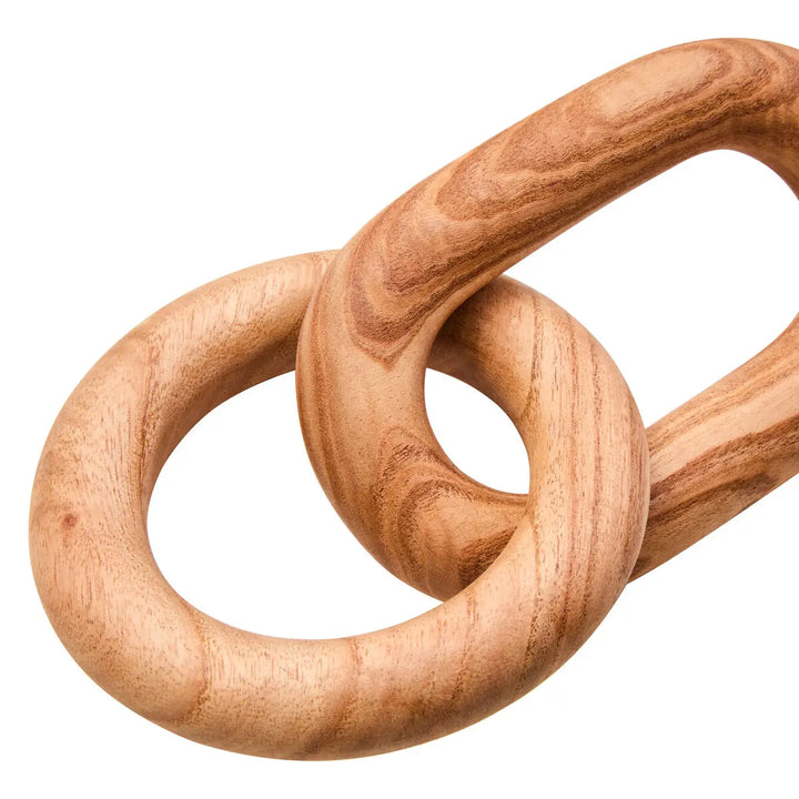 Wooden Chain Link Sculpture - 3 COLOURS