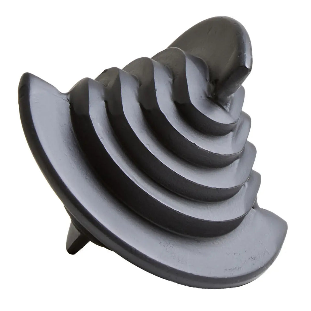 Round Black Abstract Sculpture