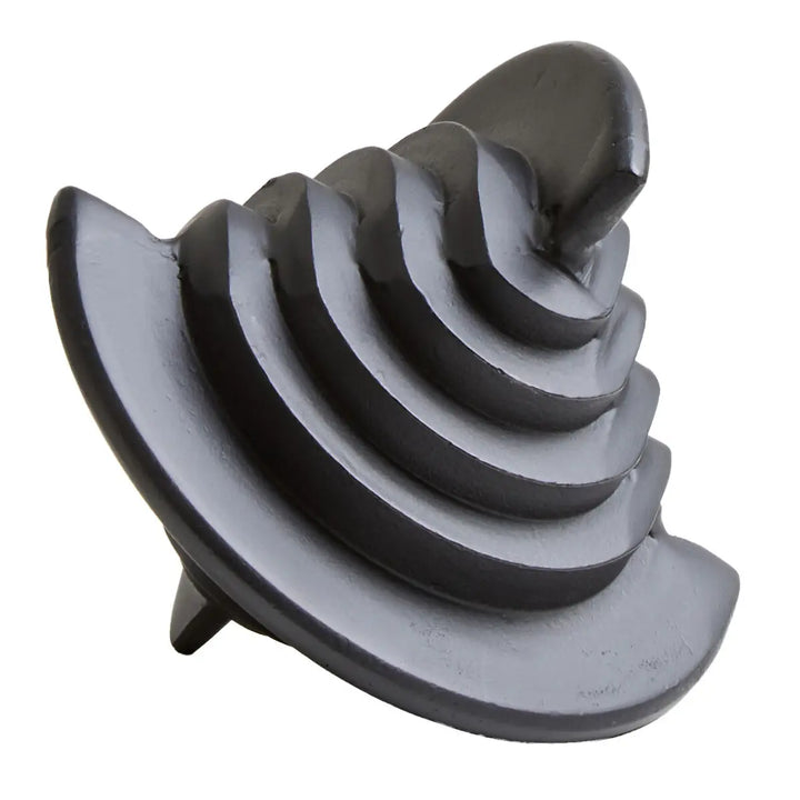Round Black Abstract Sculpture