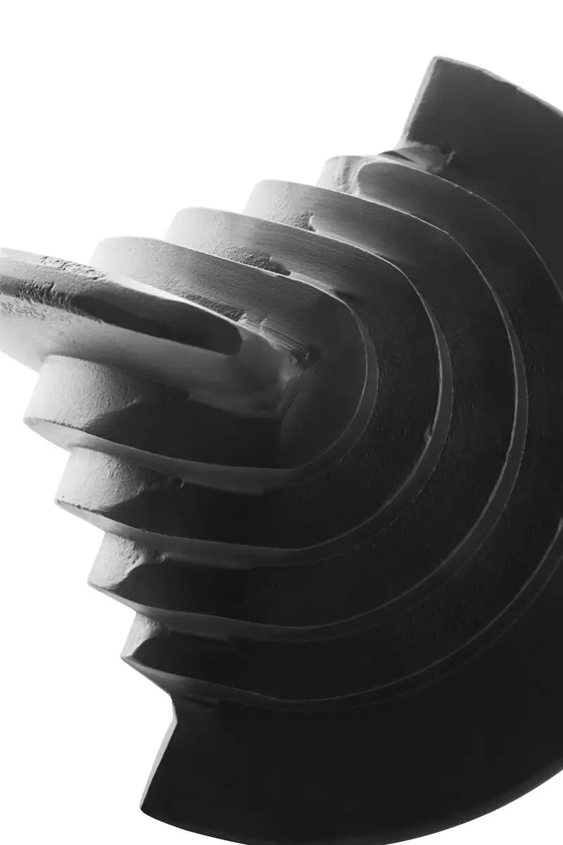 Round Black Abstract Sculpture
