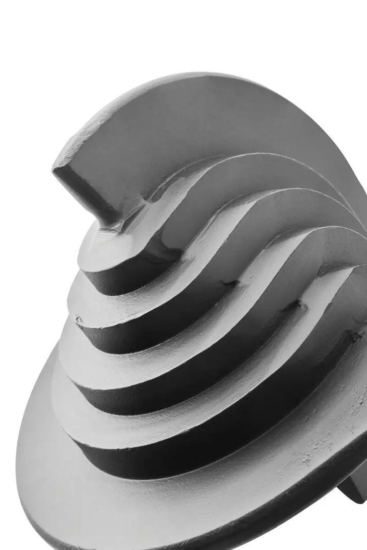 Round Black Abstract Sculpture