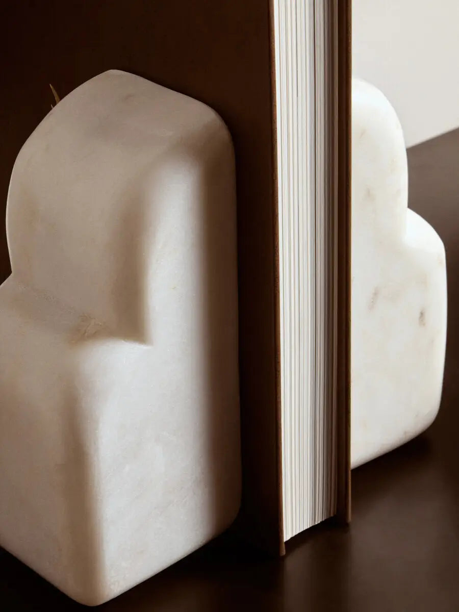 Wave Marble Bookends