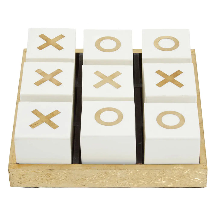 White & Gold Noughts And Crosses Game