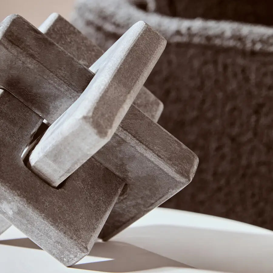 Grey Marble Knot Sculpture