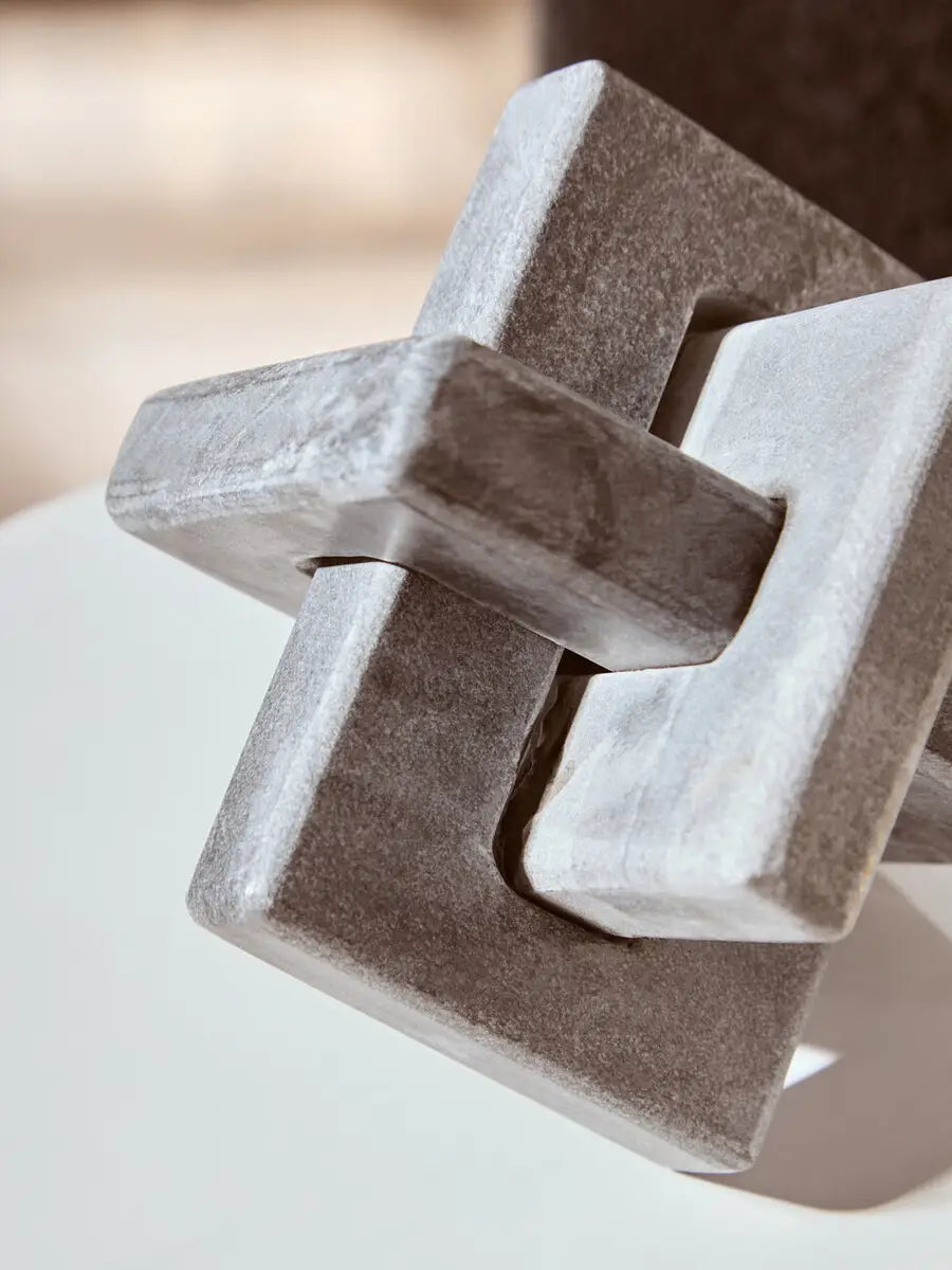 Grey Marble Knot Sculpture
