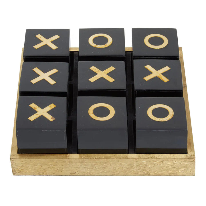 Black & Gold Noughts And Crosses Game