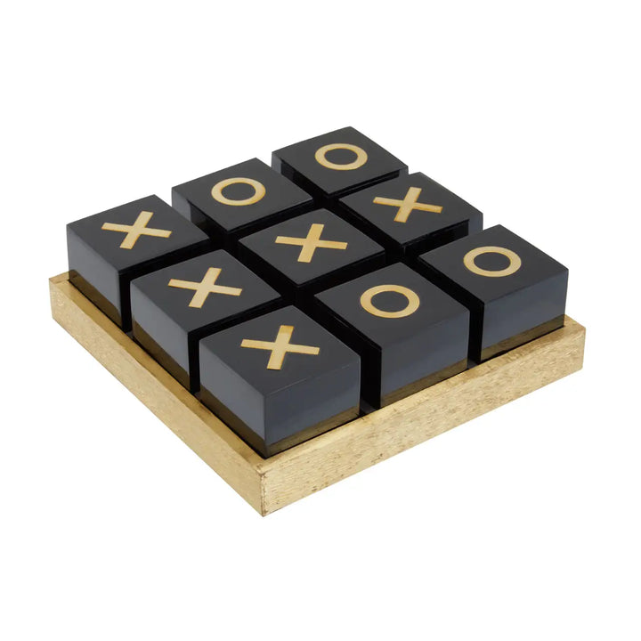 Black & Gold Noughts And Crosses Game