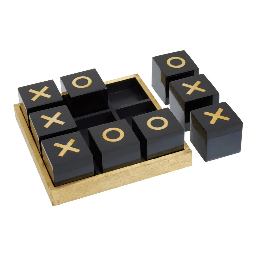 Black & Gold Noughts And Crosses Game
