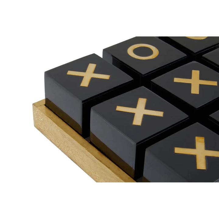 Black & Gold Noughts And Crosses Game