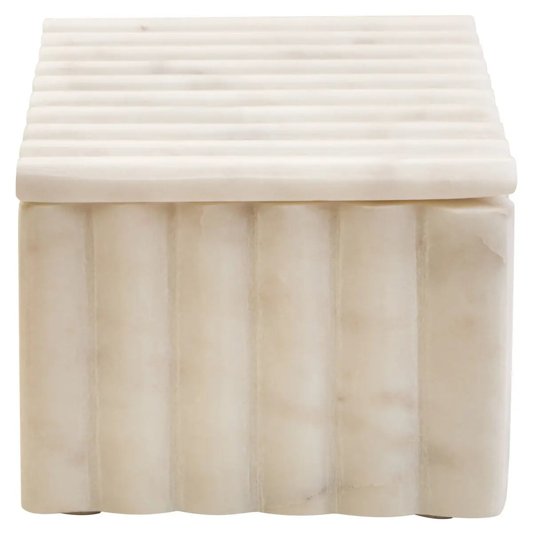 Ribbed Marble Trinket Box