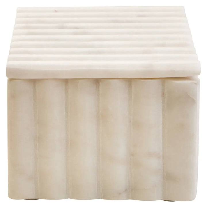 Ribbed Marble Trinket Box