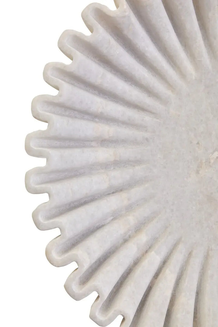 Ribbed White Marble Bowl - 2 SIZES