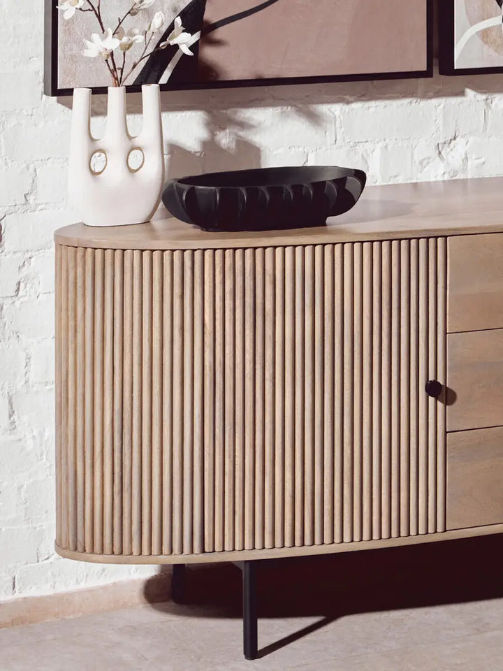 Black Ribbed Bowl