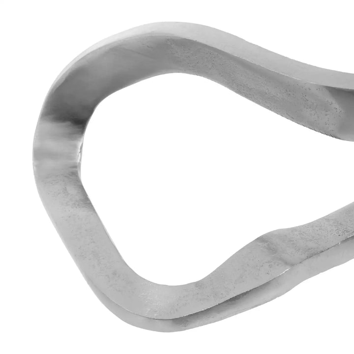 Large Silver Twisted Knot Sculpture