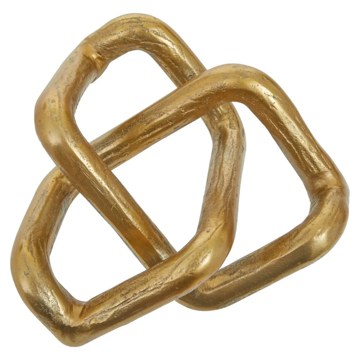 Gold Twisted Knot Sculpture