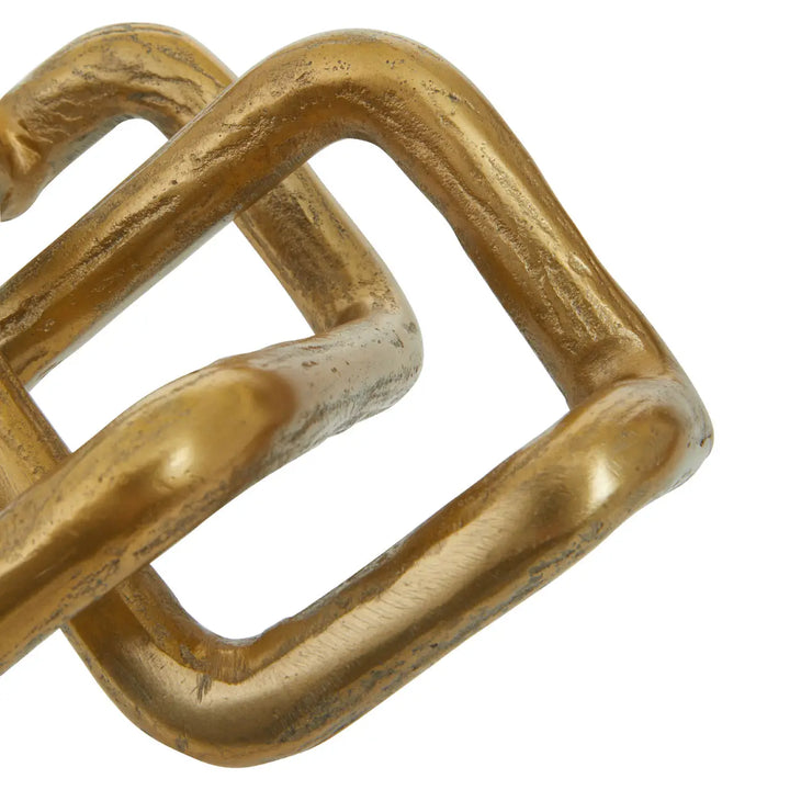 Gold Twisted Knot Sculpture