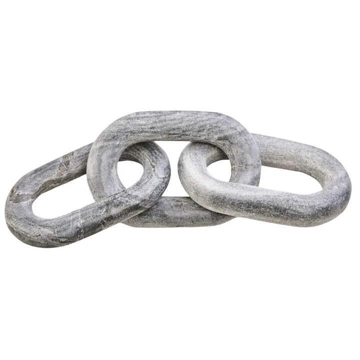 Grey Marble Chain Link Sculpture