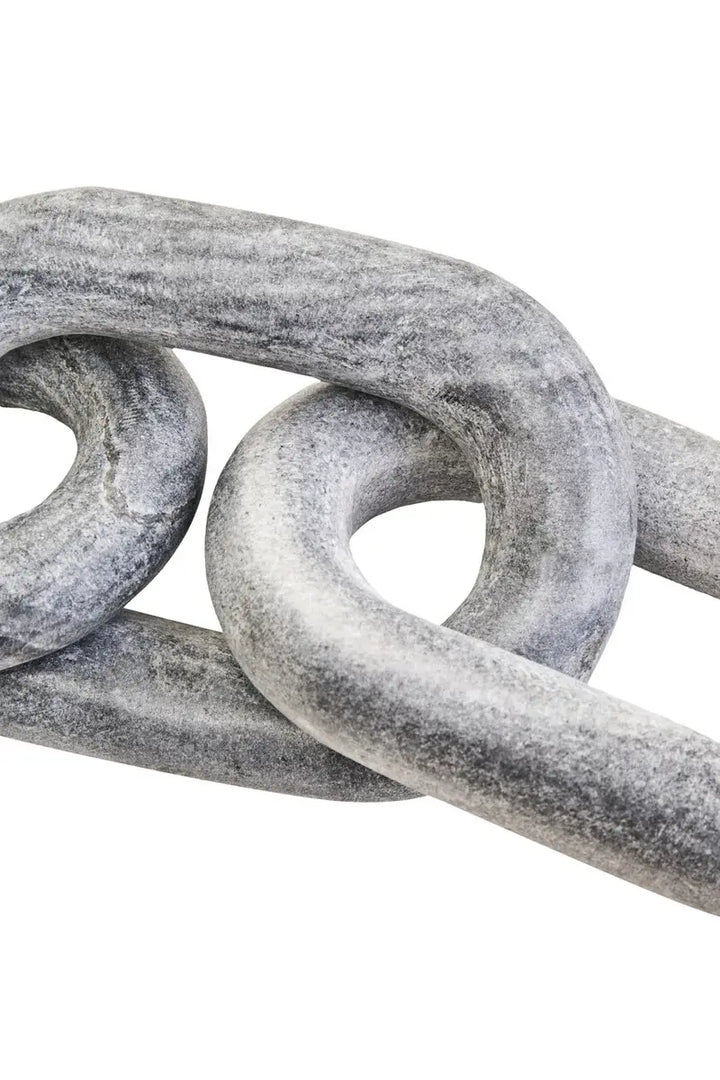 Grey Marble Chain Link Sculpture