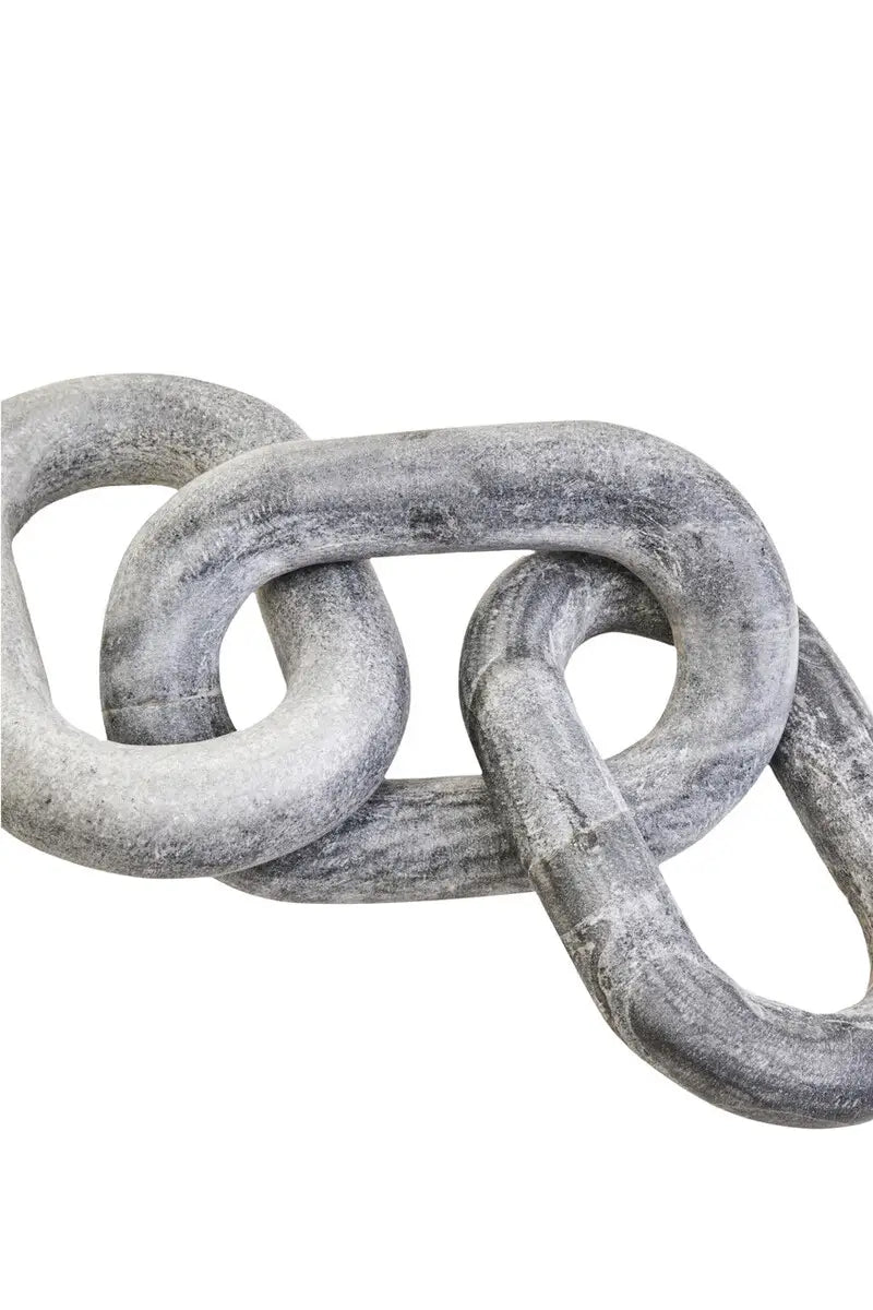 Grey Marble Chain Link Sculpture