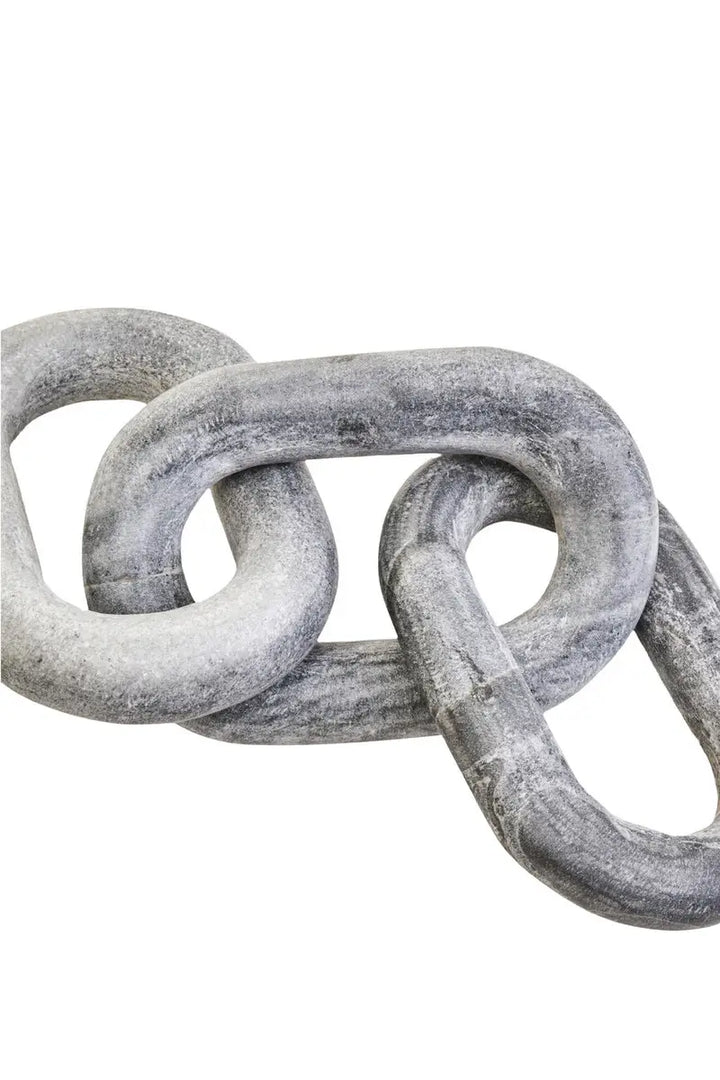 Grey Marble Chain Link Sculpture