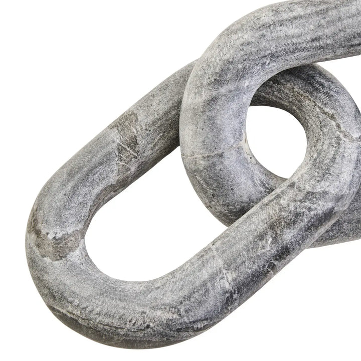 Grey Marble Chain Link Sculpture