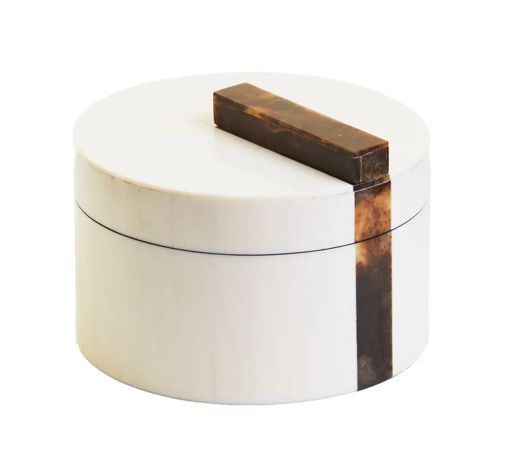 Round Cream Trinket Box - 2 SIZES