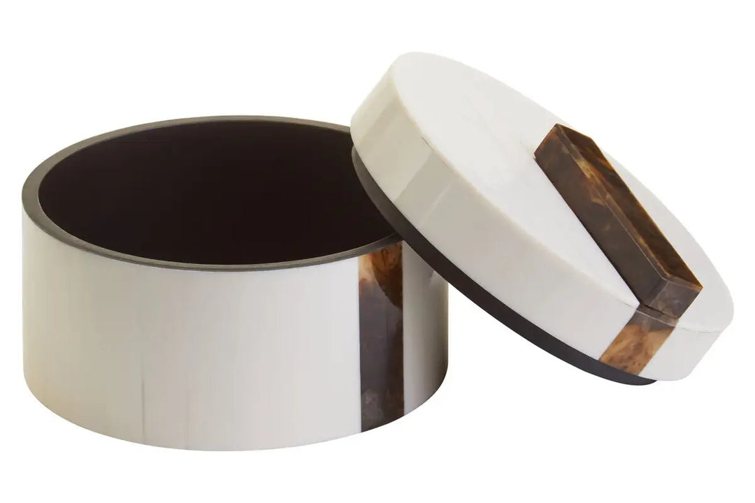 Round Cream Trinket Box - 2 SIZES
